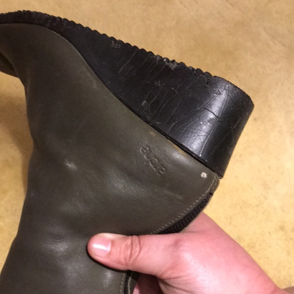 Arche Ankle Boot vintage 2001 size 9 or 9.5 Olive & Black leather - Picture 4 of 8